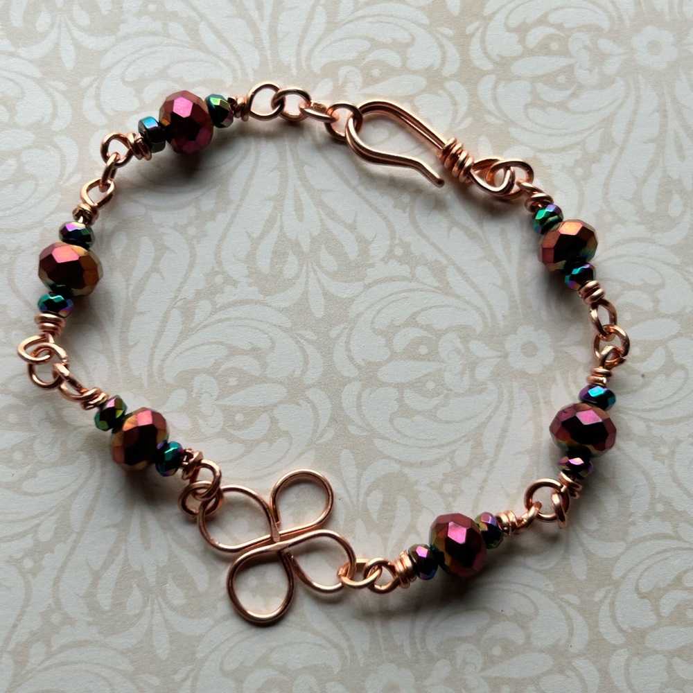 Artisan Copper Multicolor Beaded Bracelet